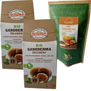 2 db Bio rlt ganoderma 20 g-os dobozos+ Ajndk Bio Kurkuma Por