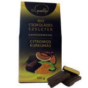   Bio csokolds szeletek citromos, kurkums 100g